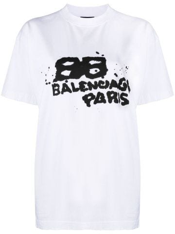 White T-shirt with logo print