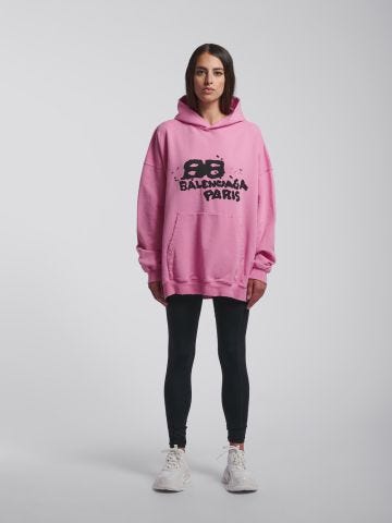 Pink graffiti logo sweatshirt