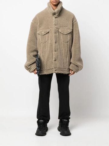 Giacca oversize beige