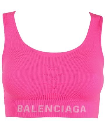 Stretch pink sports bra