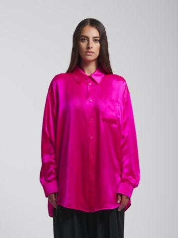 Fuchsia silk shirt