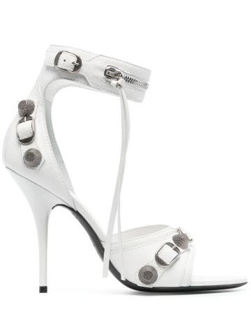 White Cagole sandals with studs