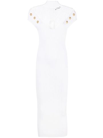 White midi dress with cut-out detail