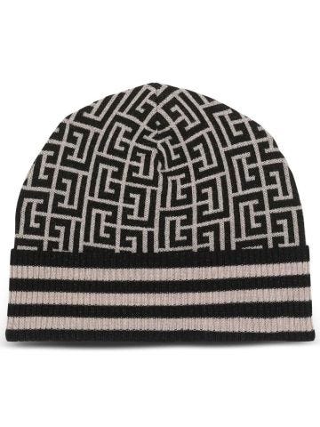 Monogrammed wool cap