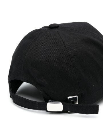 Cappellino nero da baseball con logo