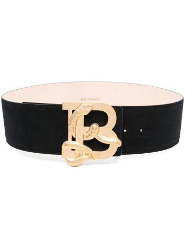 Black adjustable logo belt