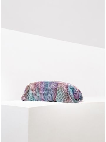Multicoloured Venus la Couchee Rhinestone Mesh/Skyfall clutch bag