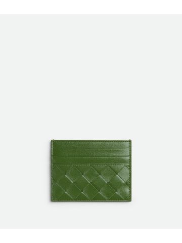 Green woven card holder