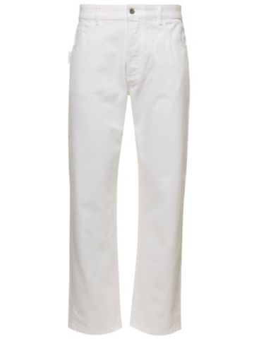 White straight jeans