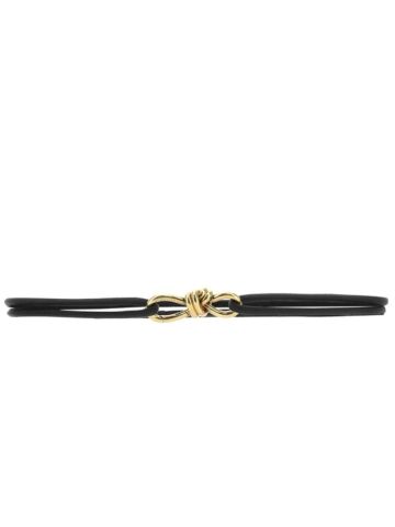 Black belt with gold knot