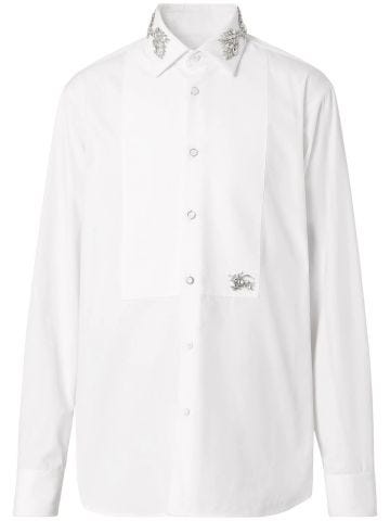 White shirt with crystal decoration