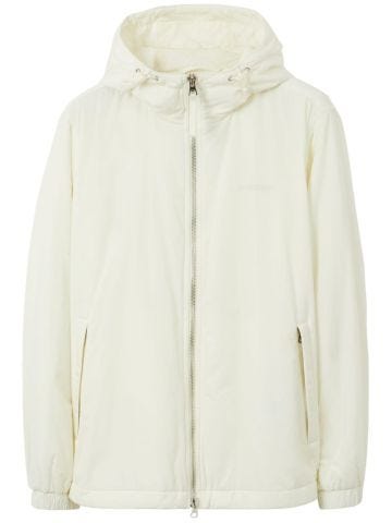 White hooded jacket