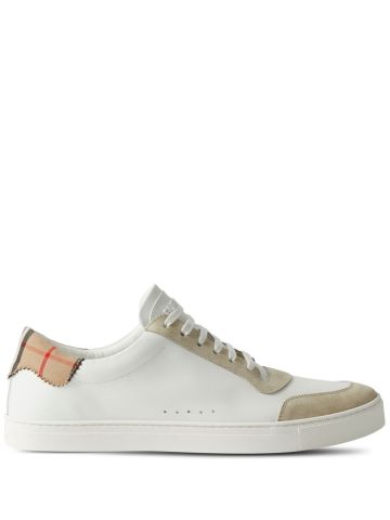 Sneakers bianche con stampa House Check