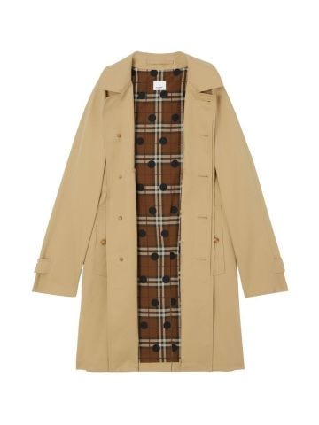 Trench con stampa beige