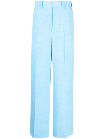 Sky blue tailored trousers