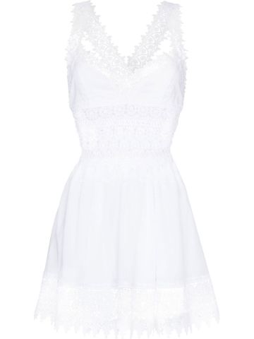 White short dress with lace