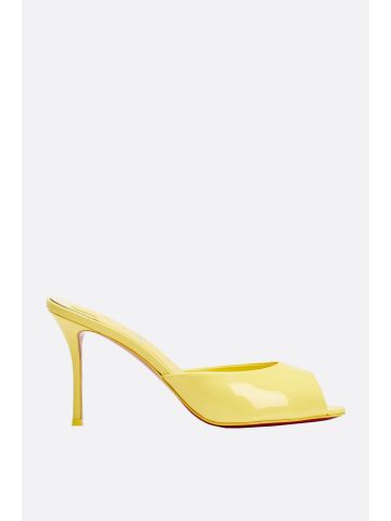 Yellow mules with stiletto heels