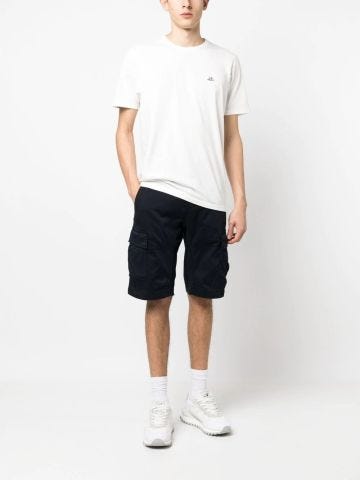 Cargo blue shorts with lens motif