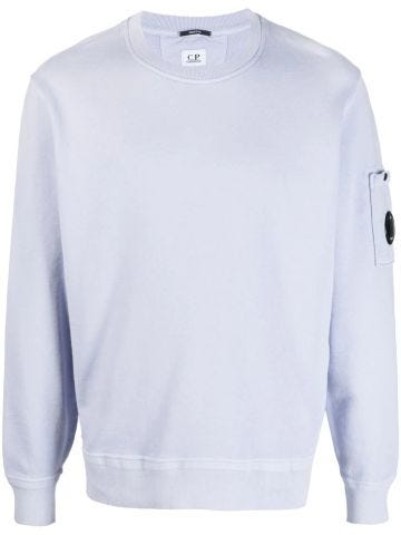 Lilac crewneck sweatshirt with lens detail