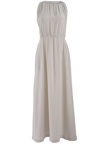 Pearl grey Beatrice long dress