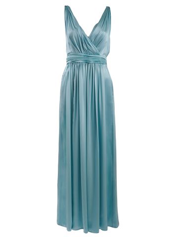 Light blue silk Bellaria long dress