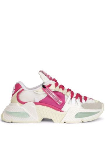 White and fuchsia Airmaster trainers with contrasting inserts