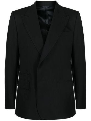 Black single-breasted blazer