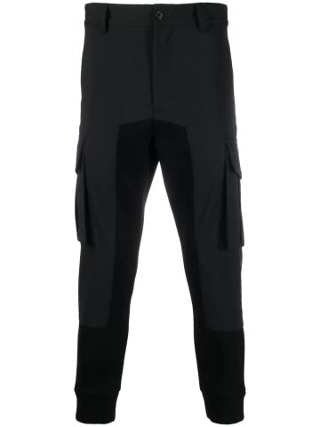 Black tailored cargo trousers