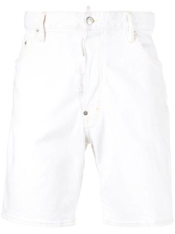 White denim bermuda shorts