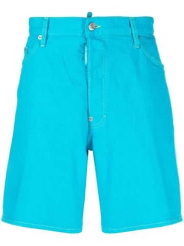 Jeans Bermuda azzurri con cinque tasche