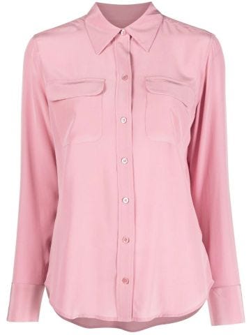 Camicia rosa in seta