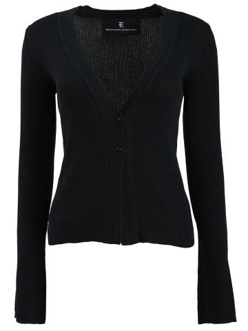 Black cardigan with 2 buttons