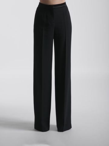 Black tailored palazzo trousers