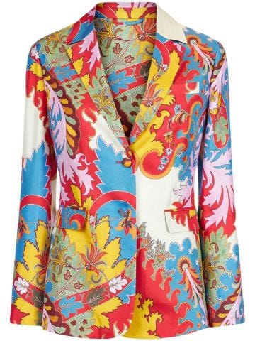 Multicoloured paisley print blazer