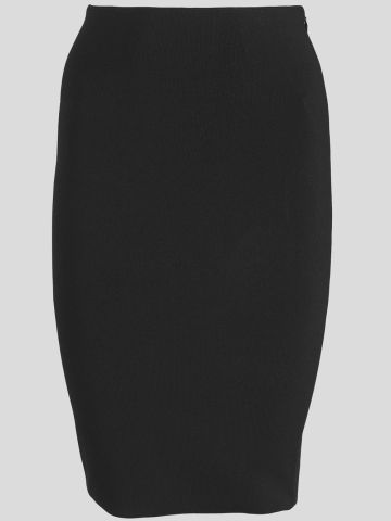 Black knitted short skirt
