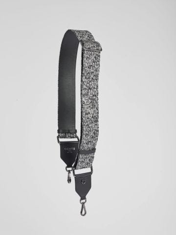 Saffiano print shoulder strap