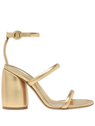 Gold Adrie sandals with heel