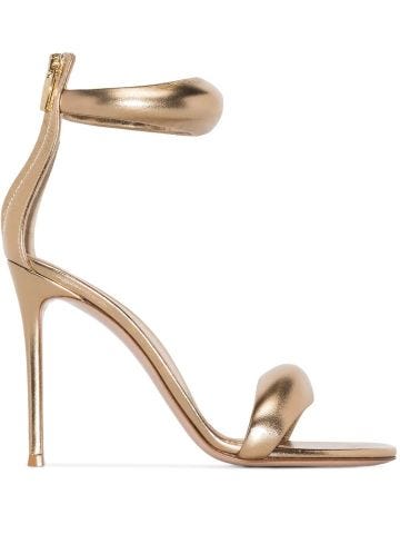 California gold heeled sandals