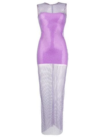 Lilac sleeveless mesh dress