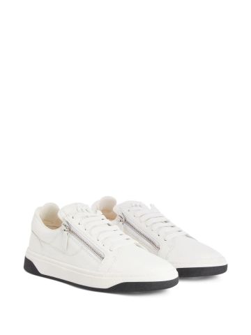 White zipper sneakers