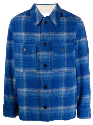 Blue Checked Jacket-Shirt