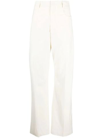 White high-waisted pants Le pantalon Sauge