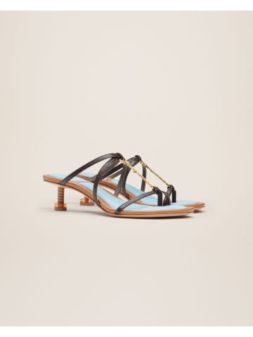 Low sandals with multicoloured Pralu heel
