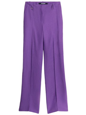 Purple pleated trousers Le pantalon Cordao