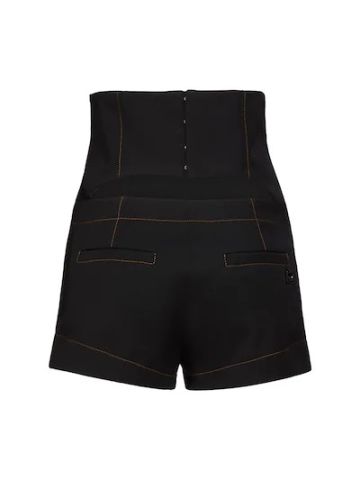Black wool Le Short Areia mini shorts