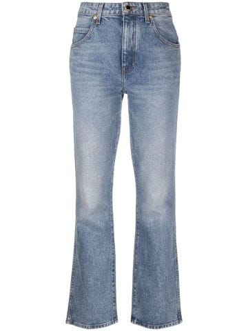 Bryce high-waisted blue flared jeans
