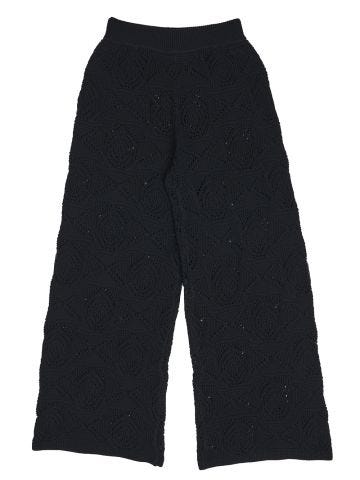 Black Alma crochet trousers