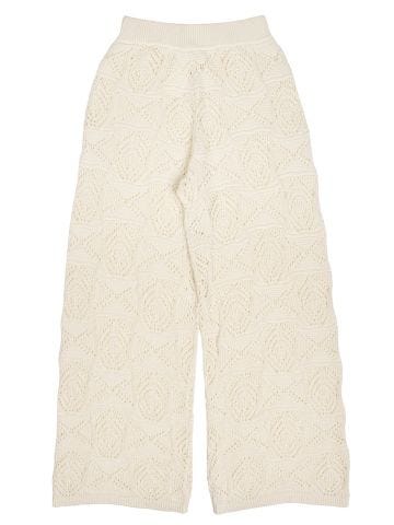 Pantaloni avorio Alma crochet