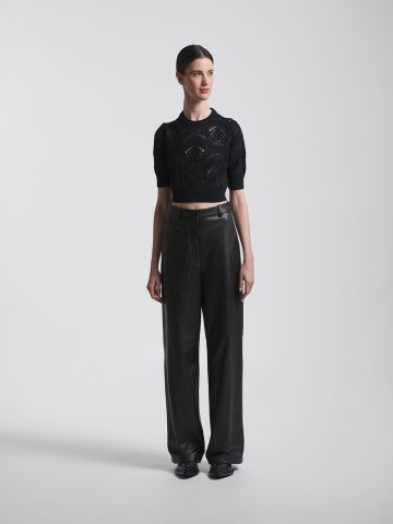 Black Noro leather trousers