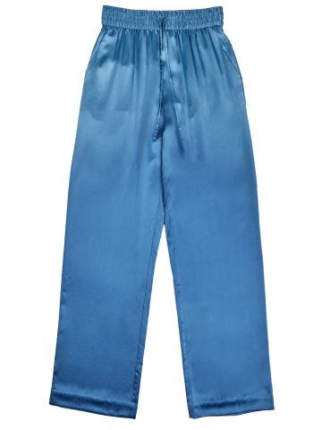 Pantaloni in seta blu Soma